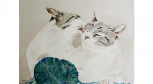 Bruce and Lenon55x65 cm.