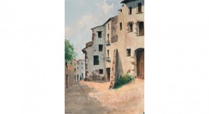 Carrer de l'Hospital.46x33 cm.
