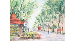 Rambla de Tarragona 50x65 cm.