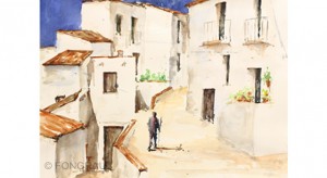 Tornant a casa33x46 cm.
